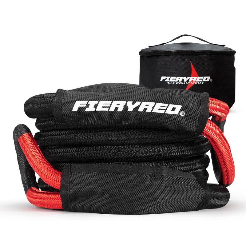 FIERYRED 22mm x 9m Kinetic Rope 18700LBS Recovery Dyneema Tow Bubba Offroad Winch