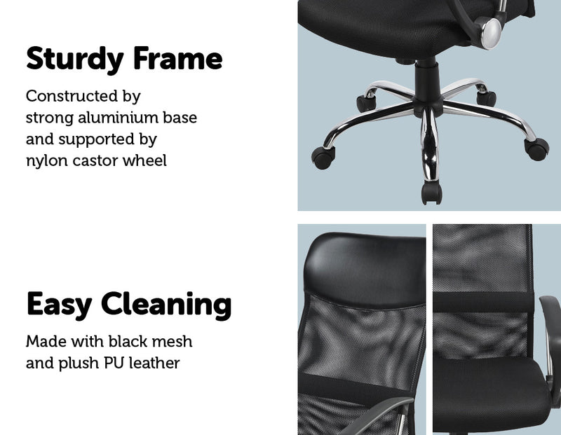 Ergonomic Mesh PU Leather Office Chair - Sale Now