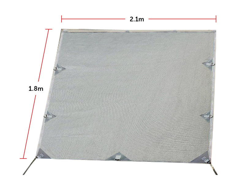 Pop Top Caravan Privacy Screen Sun Shade End Wall Roll Out Awning Side Extension - Sale Now