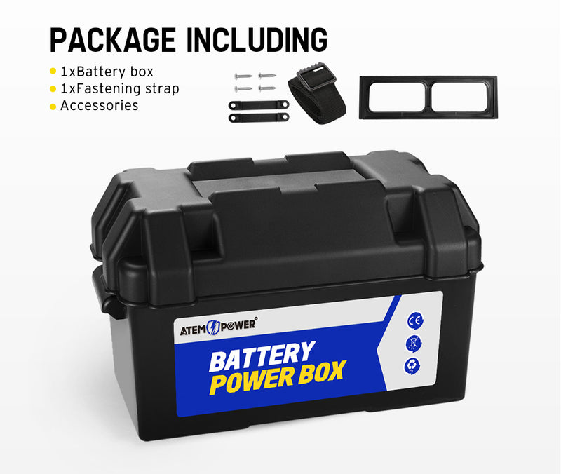 Atem Power Battery Box 12V AGM Deep Cycle For Boat Camping Caravan - Sale Now