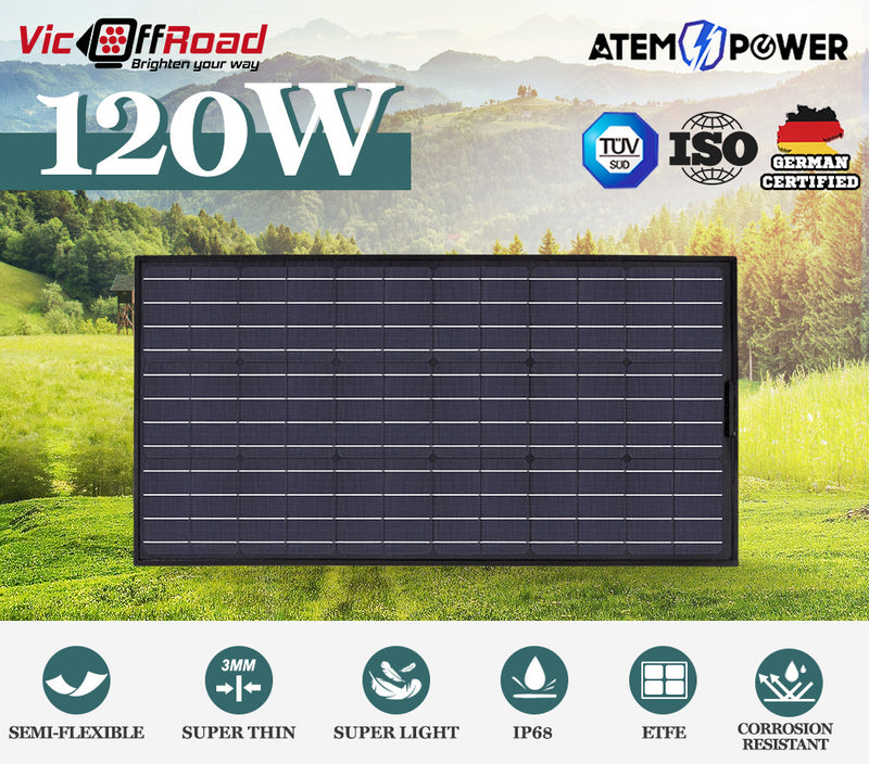 120W 12V Flexible Solar Panel Power Battery Mono Charging Caravan Boat Camping - Sale Now