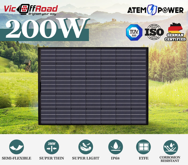 200W 12V Flexible Solar Panel Mono Generator Charge Power Caravan Camping - Sale Now