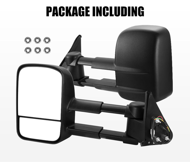 Pair Extendable Towing Mirrors for Nissan Patrol GU Y61 1997-2016 - Sale Now