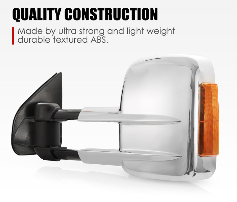 Pair Extendable Towing Mirrors for for Holden Colorado 2012 - ON