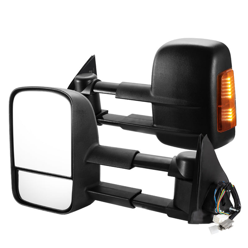 Pair Extendable Towing Mirrors for Holden Colorado 2002-2011 Black