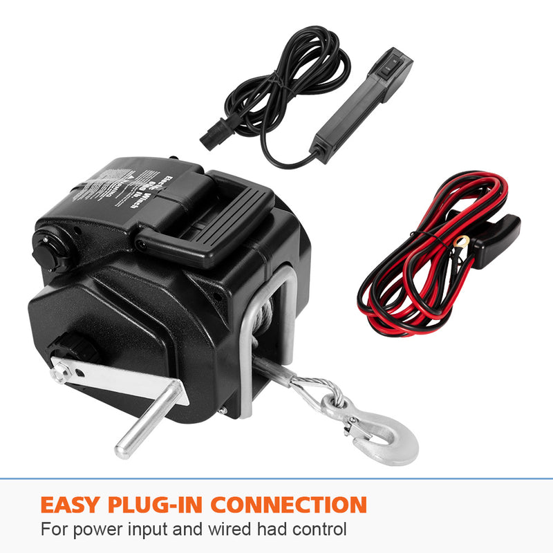 6500lbs 3000kg Electric Boat Winch Portable Detachable 12V ATV 4WD Wirless - Sale Now