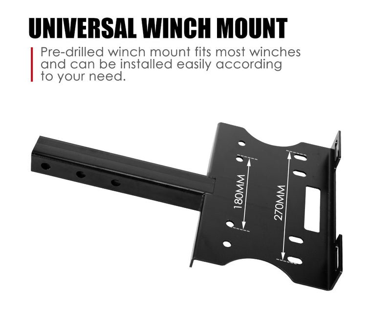 Universal Winch Mounting Plate Cradle 2" Receiver Hitch Truck Trailer ATV UTV - Sale Now