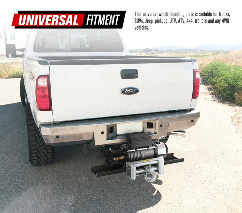 FIERYRED Universal Steel Winch Mount Mounting Plate Cradle Truck 9000lbs - 14500lbs - Sale Now