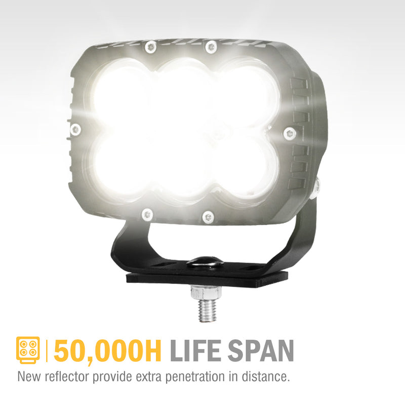 5Inch Cree Led Work Light Square Flood Beam Industrial Grade Offroad Tractor - Sale Now
